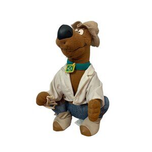 Vintage Scooby Doo Plush Cowboy Stuffed Animal Monogram Blockbuster 2001 Toy 9”